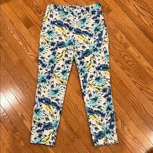 Land’s End Mid-rise Slim Leg Floral Print Pants